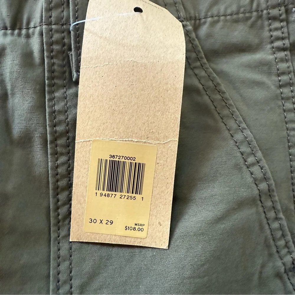 Levi's Ribcage Utility Wide Leg 30 x 29 NWT Green - Picture 5 of 7